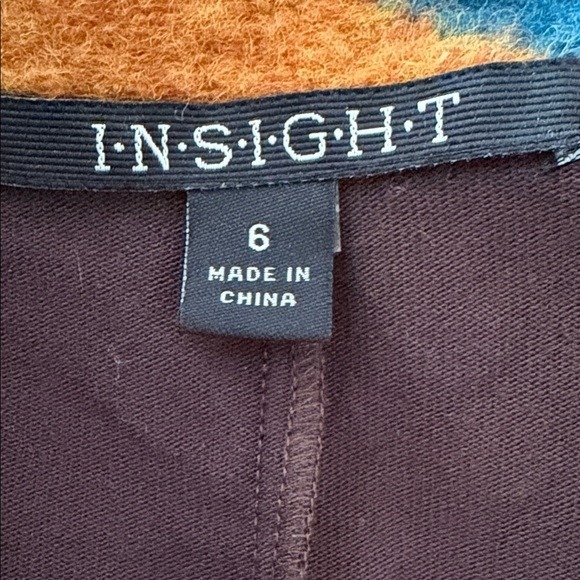 Insight Women's Multicolor Patchwork Wool Blend Blazer Jacket Size 6 - Picture 2 of 7